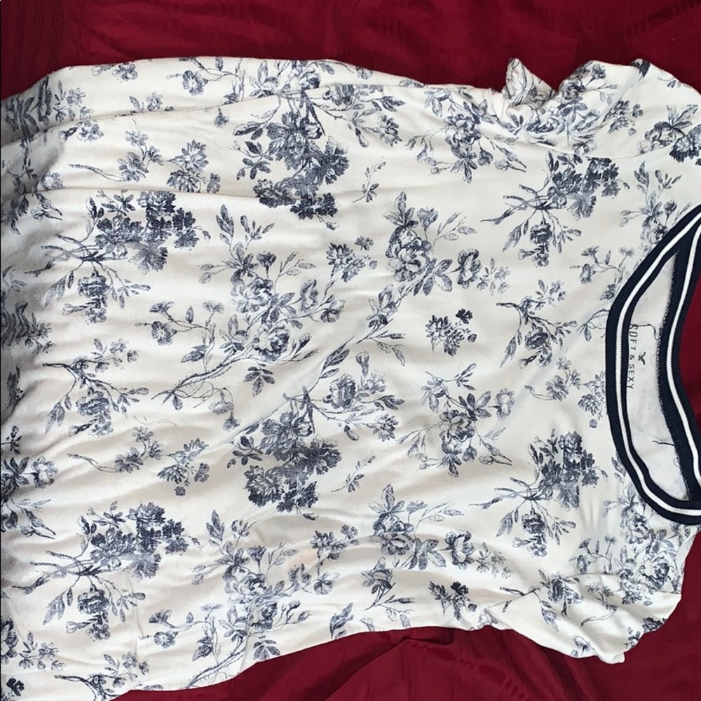 white flower shirt